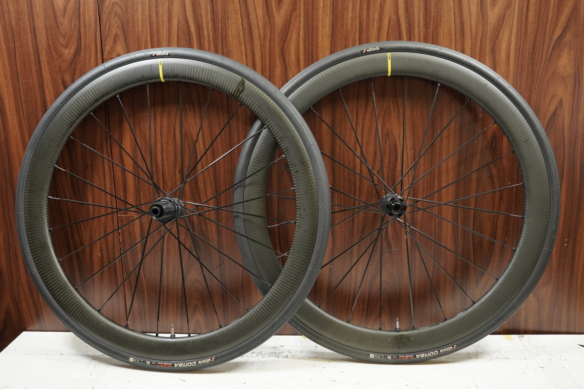 Mavic COSMIC SL45 DISC 美品 Mavic Cosmic SLR 45 Disc Carbon Wheelset Clincher Tubeless Shimano